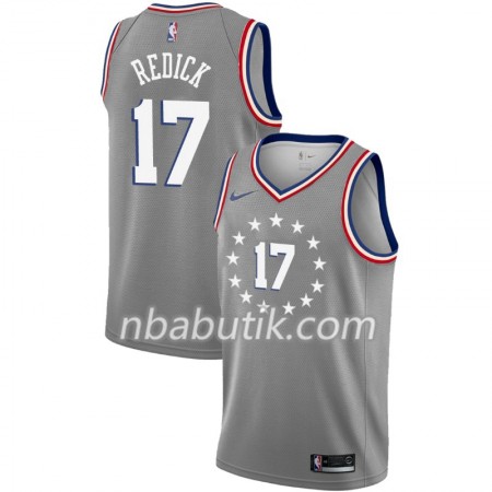 NBA Mænd Trøje Philadelphia 76ers J.J. Redick 17 2018-19 Nike City Edition Grå Swingman NBA Mænd Trøje Philadelphia 76ers J.J. Redick 17 2018-19 Nike City Edition Grå Swingman